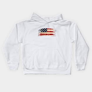 Vintage USA Tshirt Flag Kids Hoodie